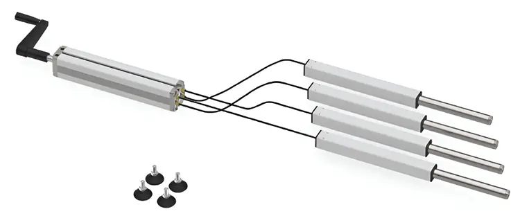 Hydraulický systém - manuální s ruční klikou